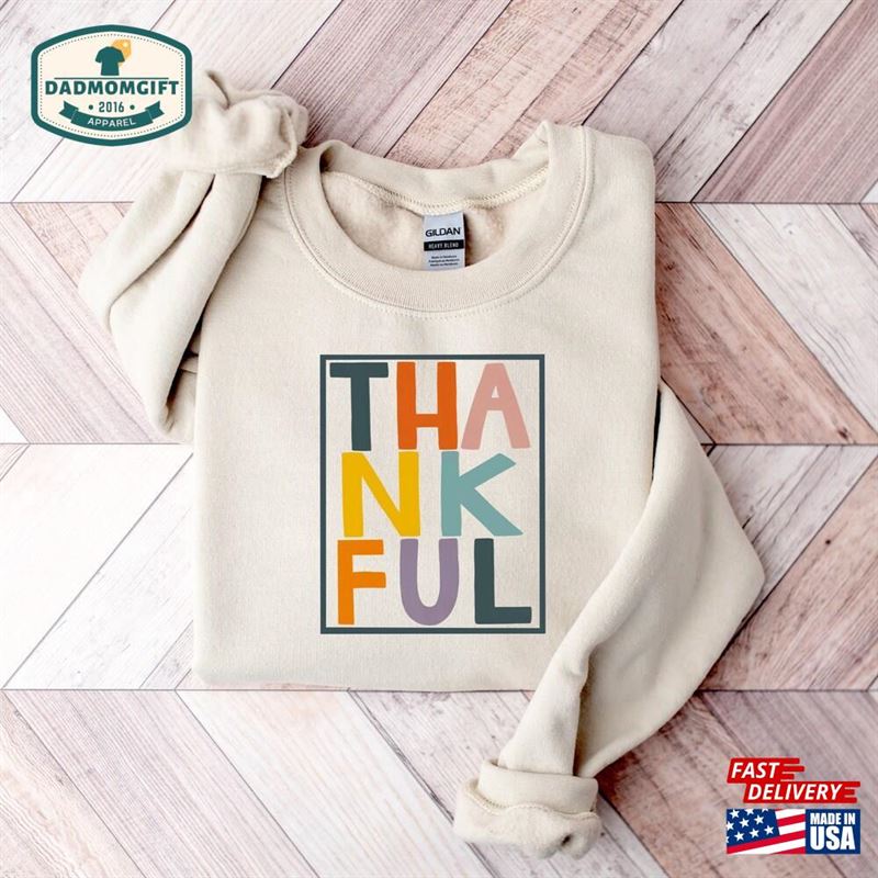 Thankful Shirt Leopard Pumpkin Classic Sweatshirt