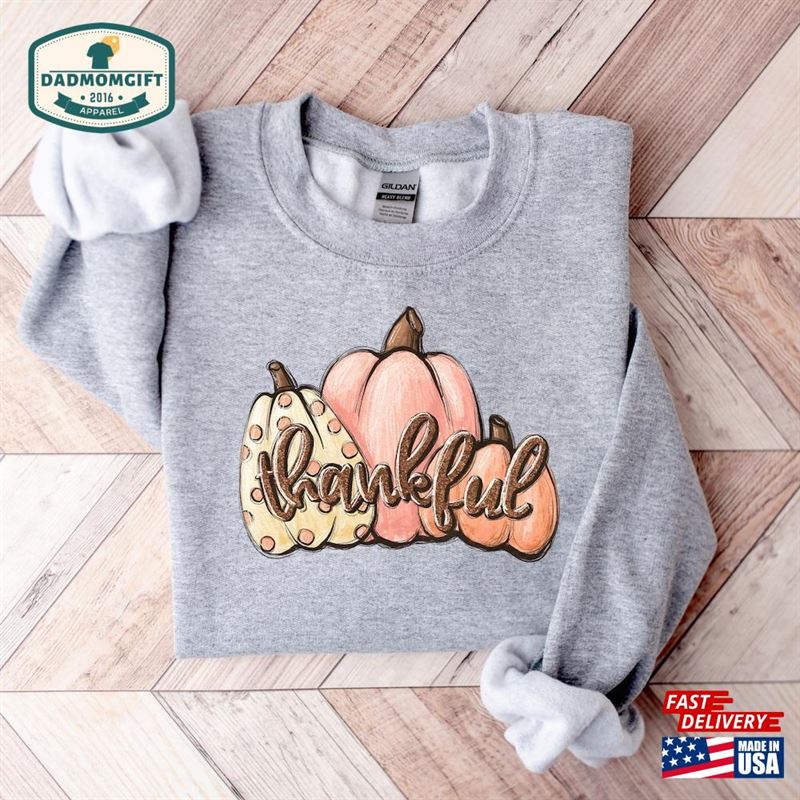 Thankful Shirt Leopard Pumpkin Hoodie Unisex