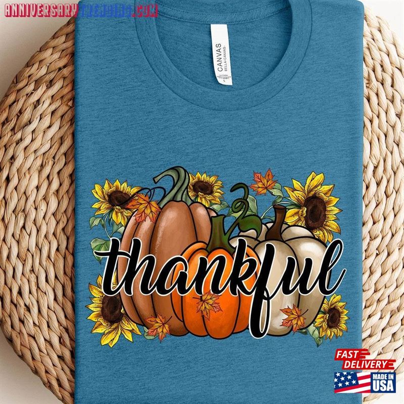 Thankful Sweatshirt Shirt Pumpkin Hoodie Classic