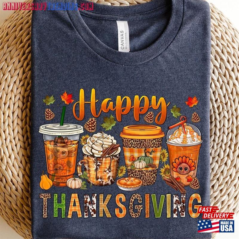 Thanksgiving Coffee Sweatshirt Shirt Pumpkin Classic T-Shirt