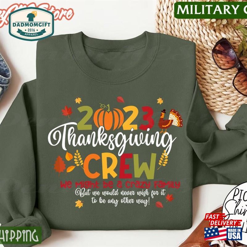 Thanksgiving Crew 2023 Sweatshirt Squad Unisex Hoodie