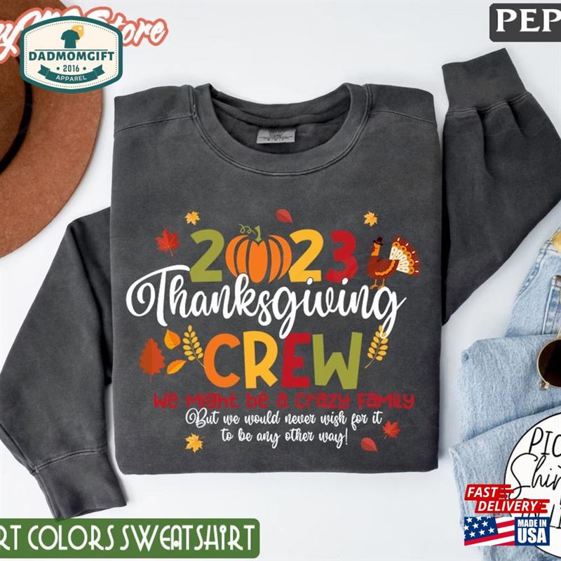 Thanksgiving Crew 2023 Sweatshirt Squad Unisex Hoodie