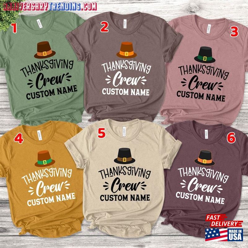 Thanksgiving Crew Custom  Shirt Thanksfriend Turkey Day Classic Sweatshirt