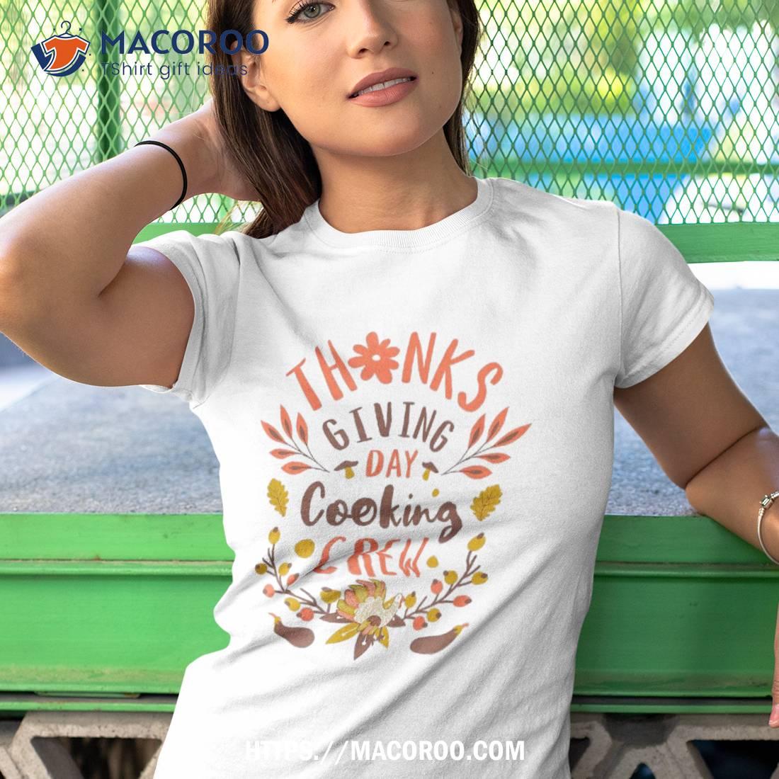 Thanksgiving Day Cooking Crew Rustic Turkey Harvest Veggies Shirt