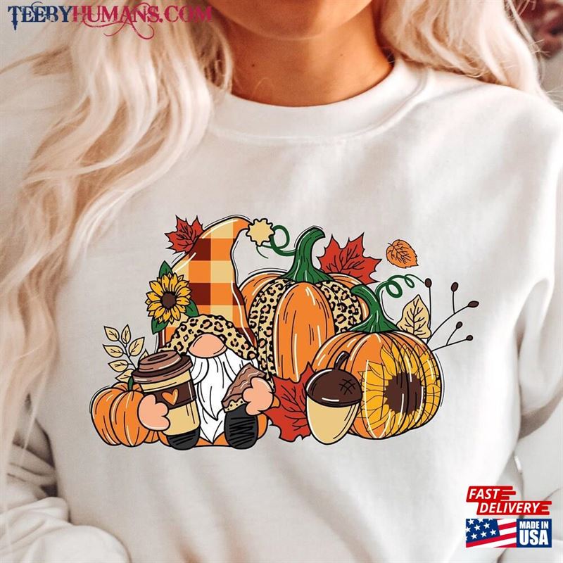 Thanksgiving Gnome Sweatshirt Shirt Pumpkin Hoodie