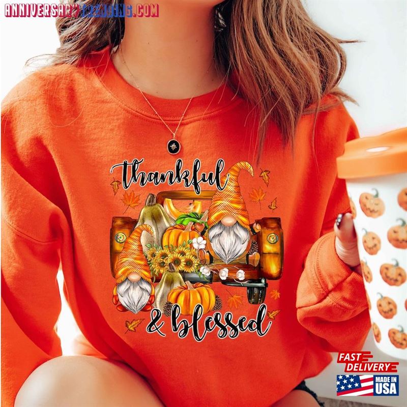 Thanksgiving Gnome Sweatshirt Shirt Pumpkin T-Shirt Hoodie