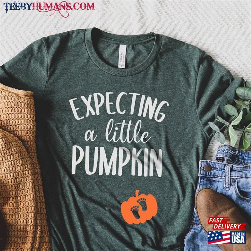 Thanksgiving Shirt Expecting A Little Pumpkin Pregnant T-Shirt Hoodie