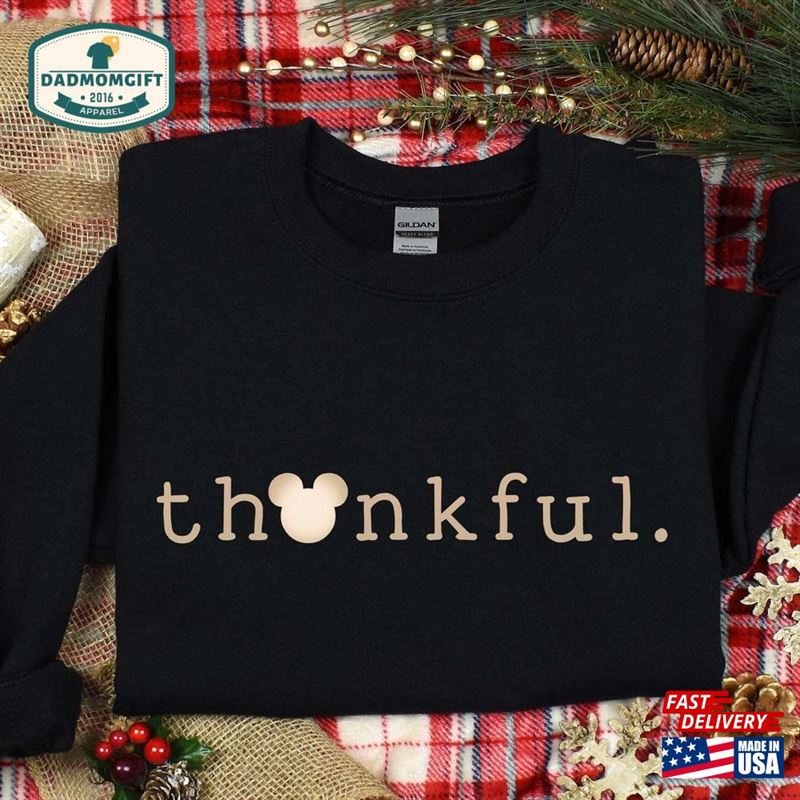 Thanksgiving Shirt Thankful Sweatshirt Crew Classic Unisex