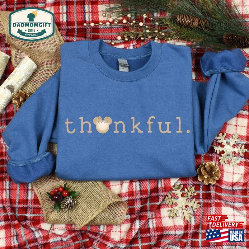 Thanksgiving Shirt Thankful Sweatshirt Crew Classic Unisex