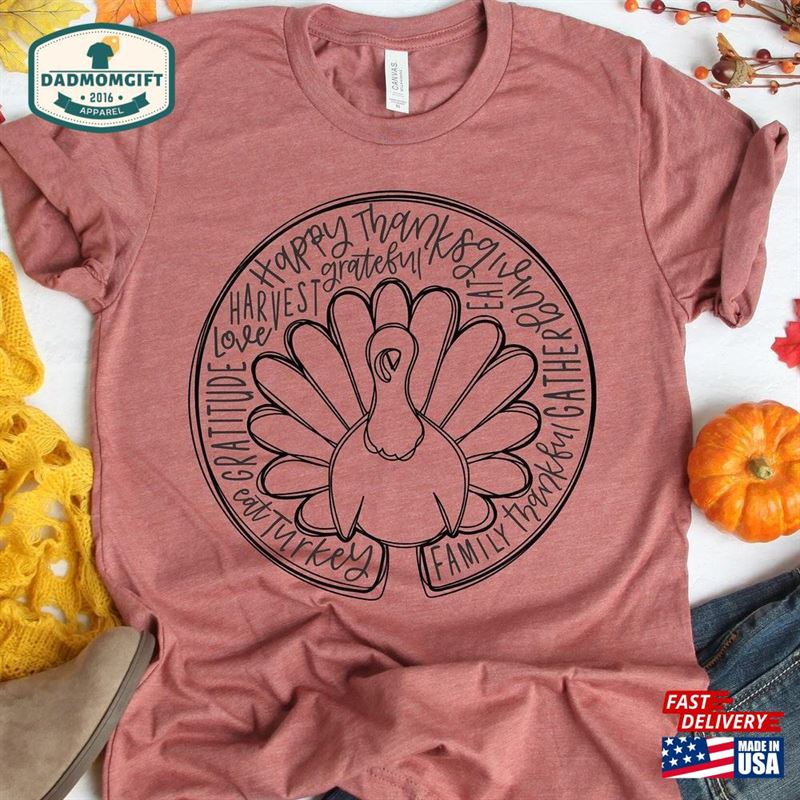 Thanksgiving Shirt Turkey Tees Classic Unisex