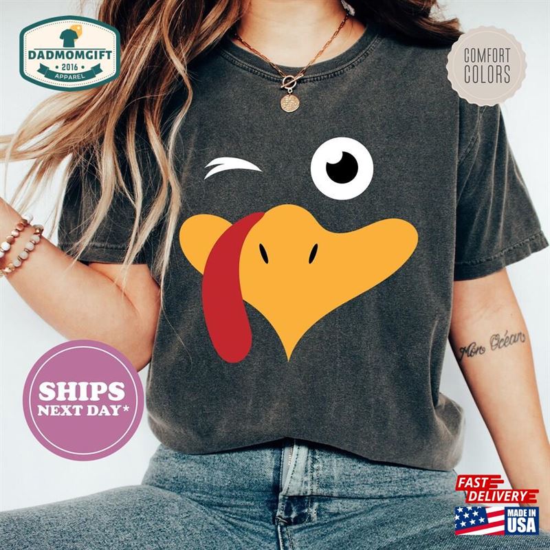 Thanksgiving Turkey Face T-Shirt Sweatshirt Unisex