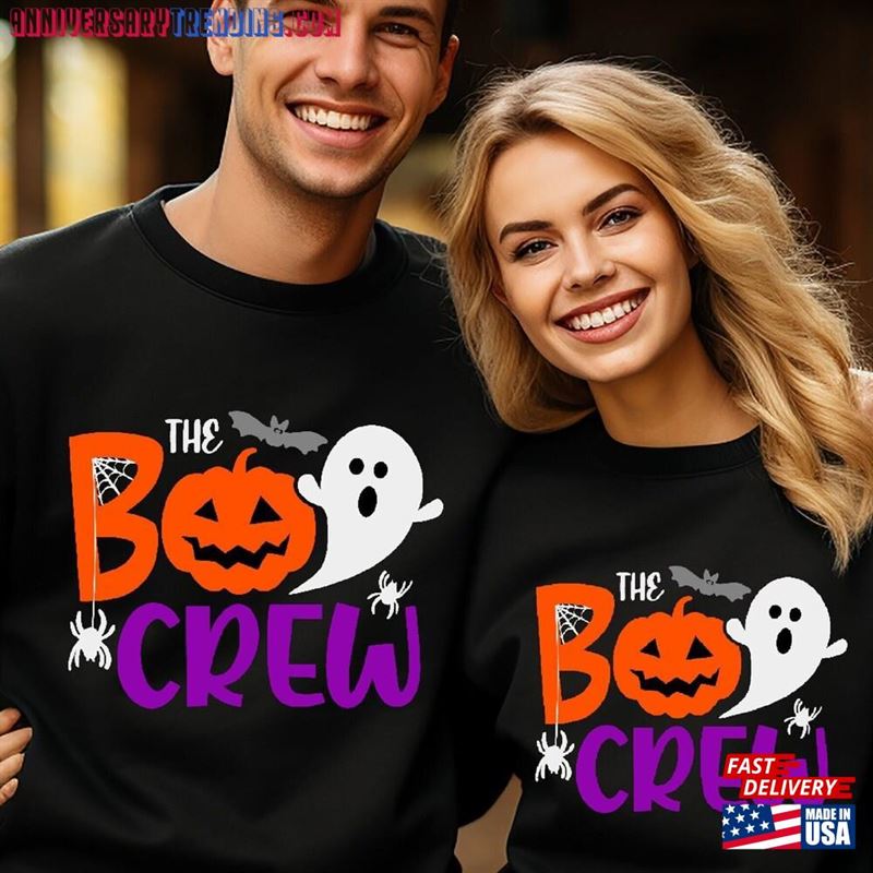 The Boo Crew Sweatshirt Halloween Ghost Classic Hoodie