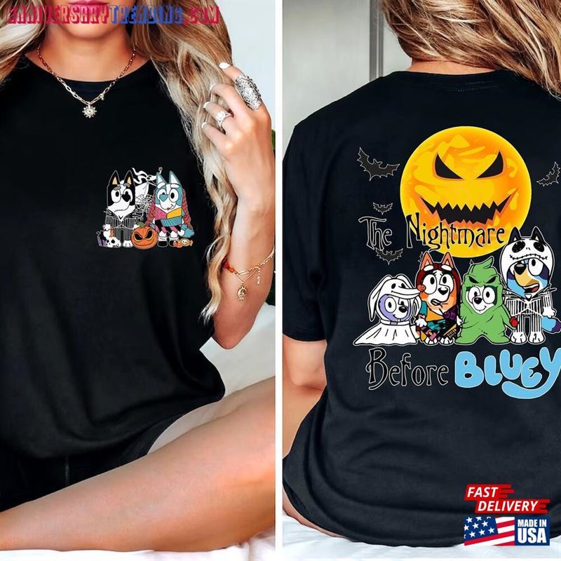 The Nightmare Before Bluey Shirt And Friends Halloween Sweatshirt Classic