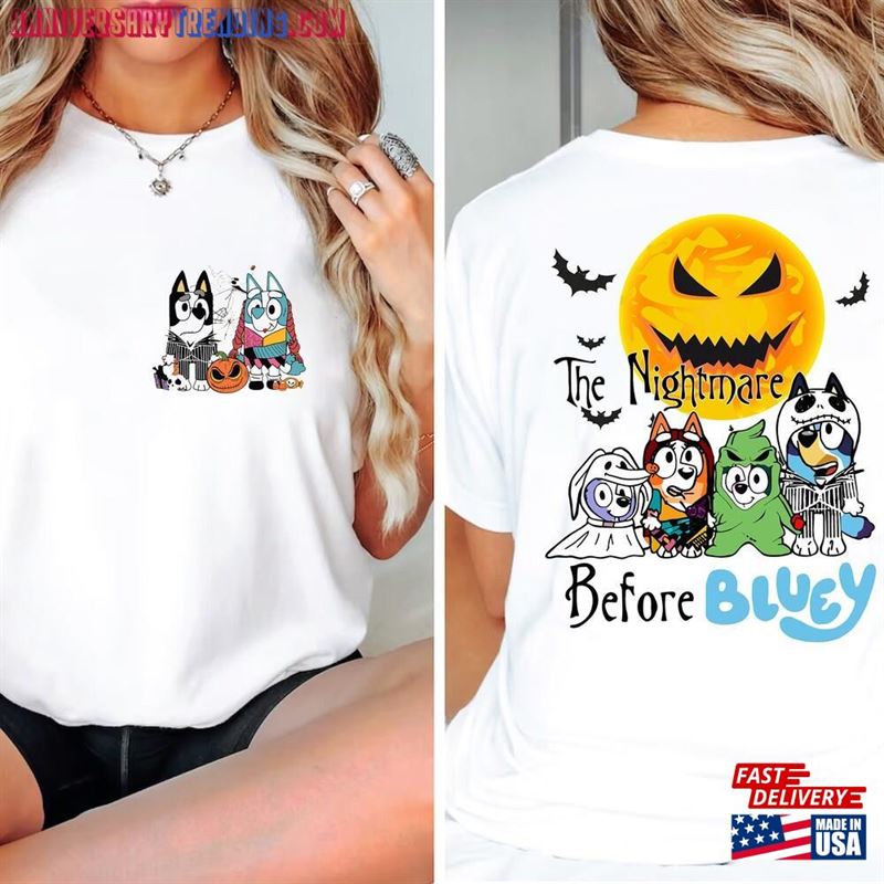 The Nightmare Before Bluey Shirt And Friends Halloween Sweatshirt Classic