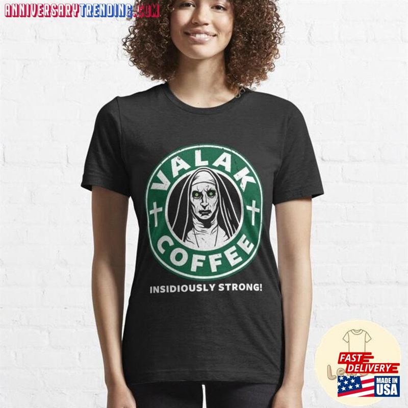 The Nun Valak Coffee Shirt Conjuring Unisex T-Shirt Horror Movie Tee Sweatshirt