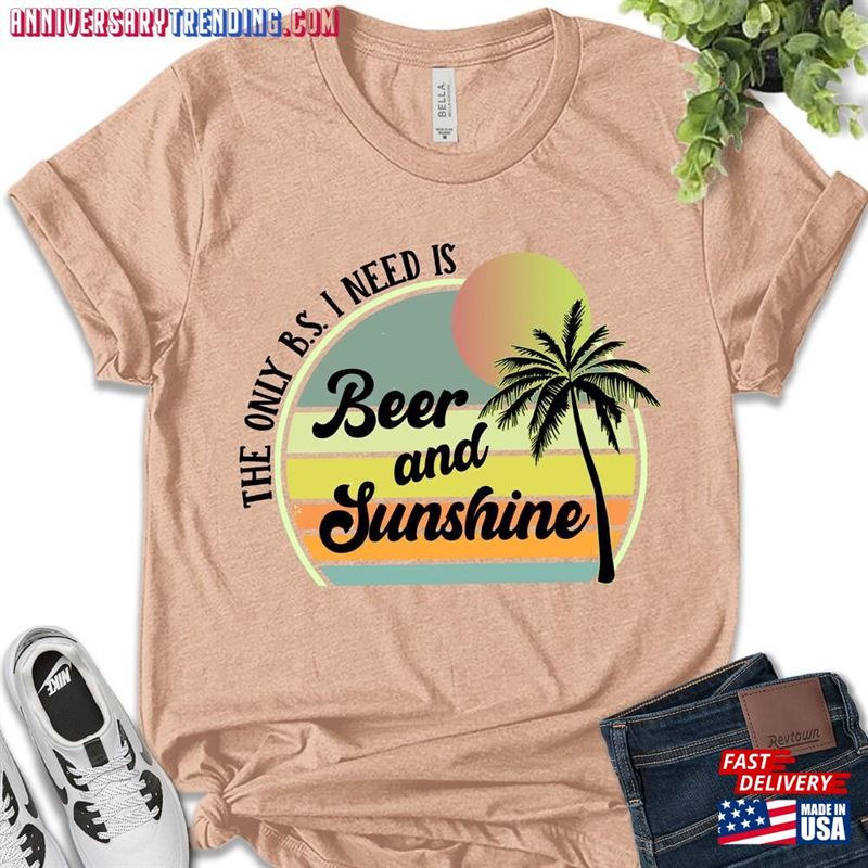 The Only Bs I Need Is Beer And Sunshine Shirt Matching Summer Vacation Hoodie Sweatshirt