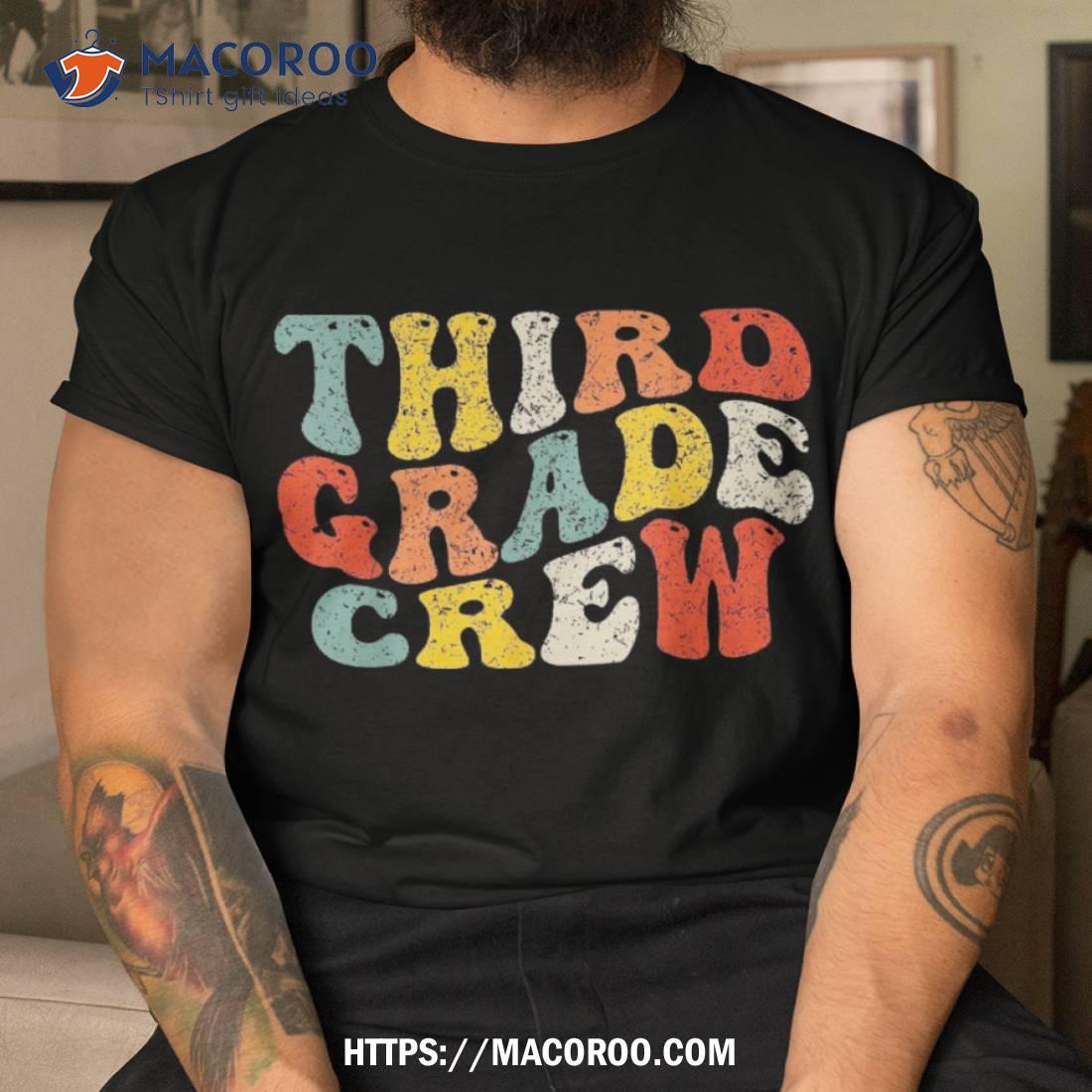 Third Grade Crew Teacher Student Boys Kids Back To School Shirt