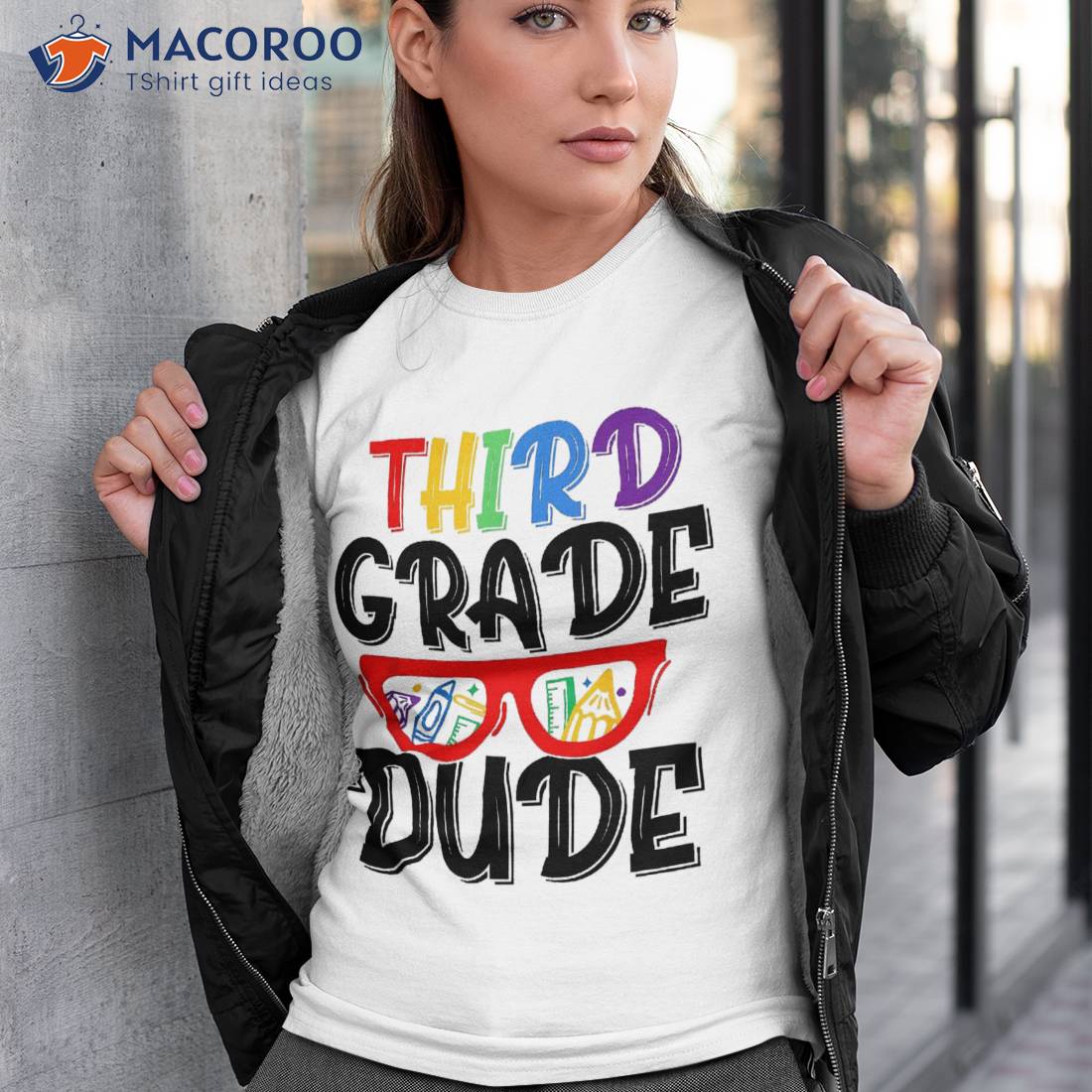 Third Grade Dude Funny Back To School Teacher Kids Shirt