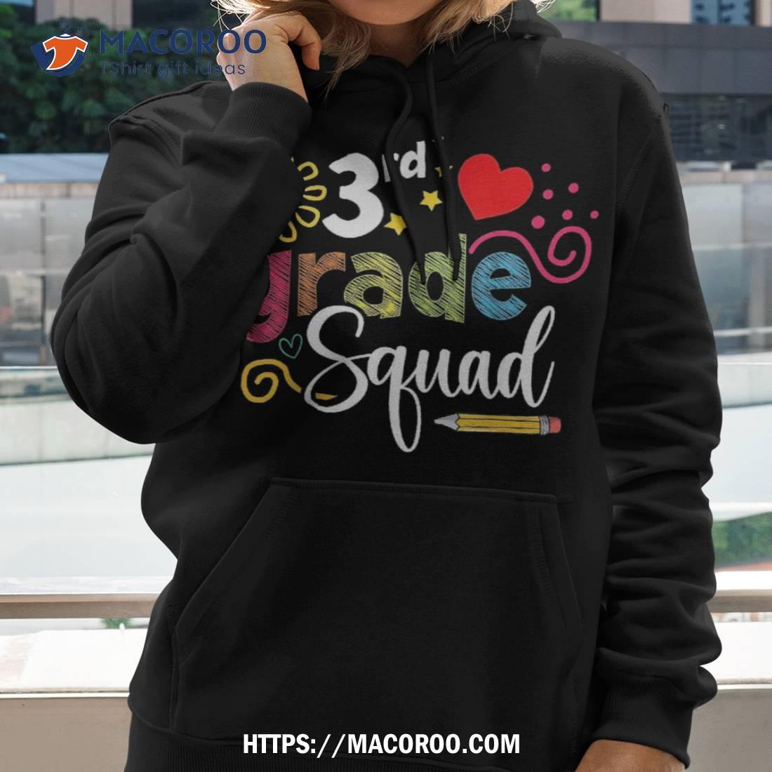 Third Grade Squad Back To School 3rd Grader Teacher Kids Shirt