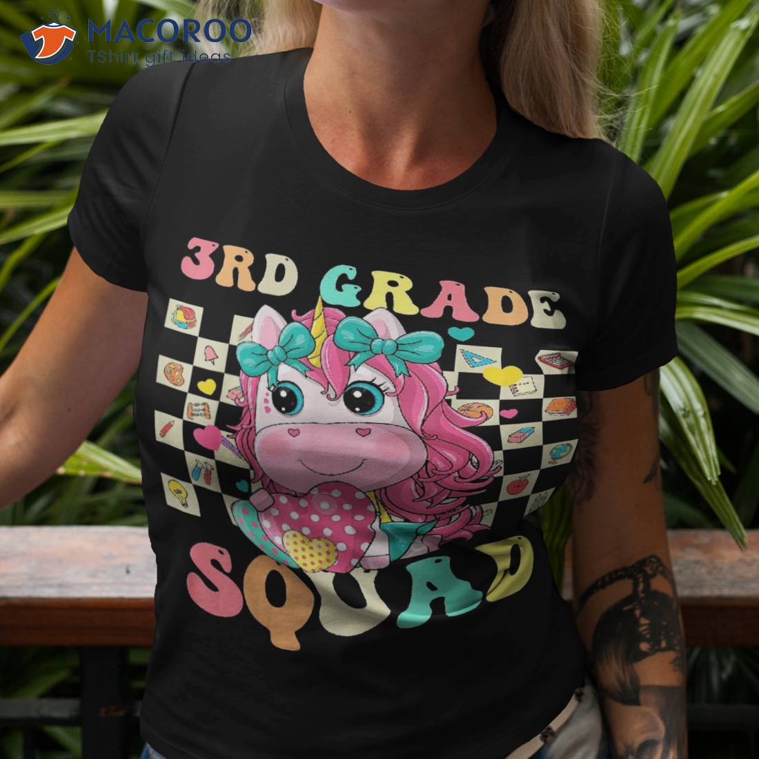 Third Grade Squad Cute Unicorn Back To School 3rd Shirt