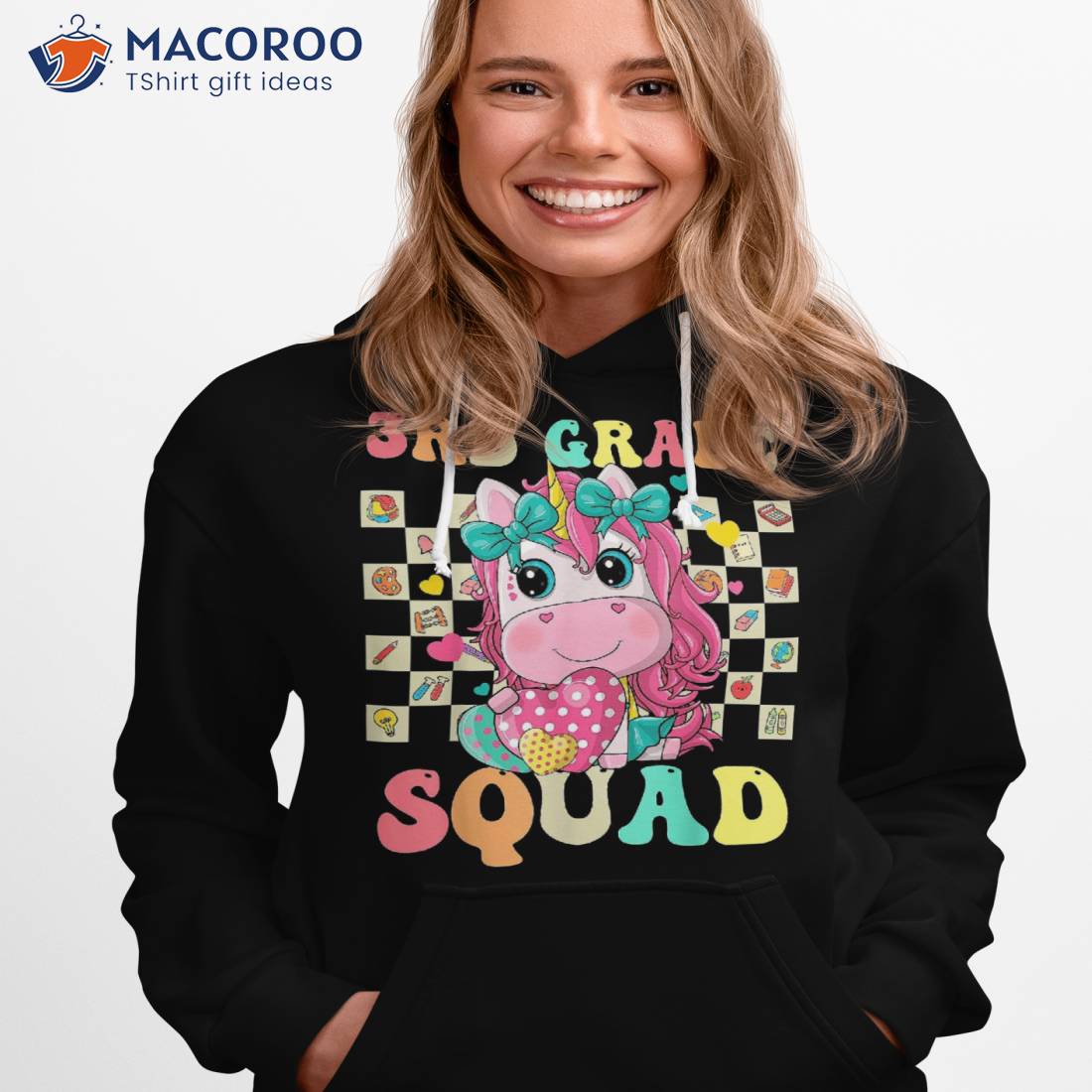 Third Grade Squad Cute Unicorn Back To School 3rd Shirt