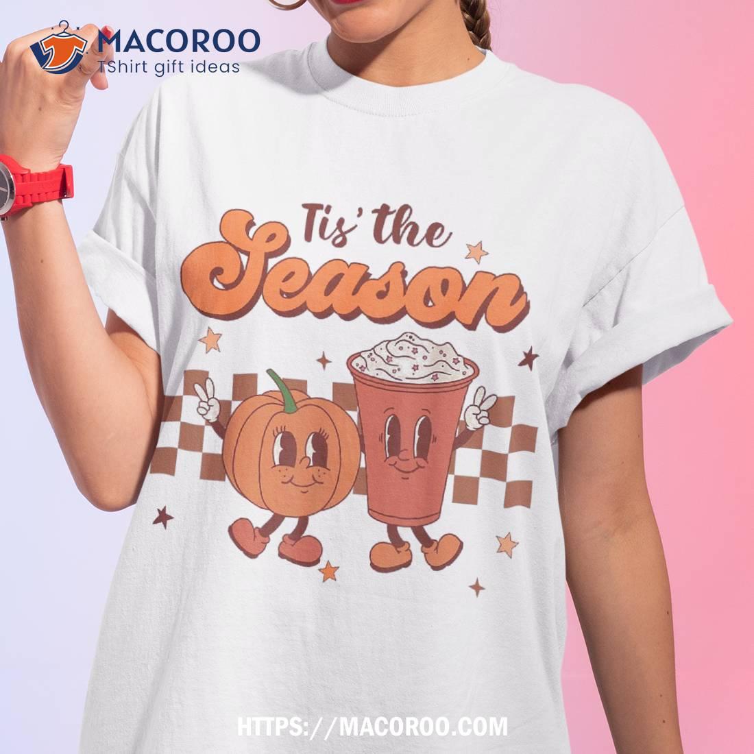 Tis The Season Pumpkin Spice Funny Fall Vibes Autumn Retro Shirt