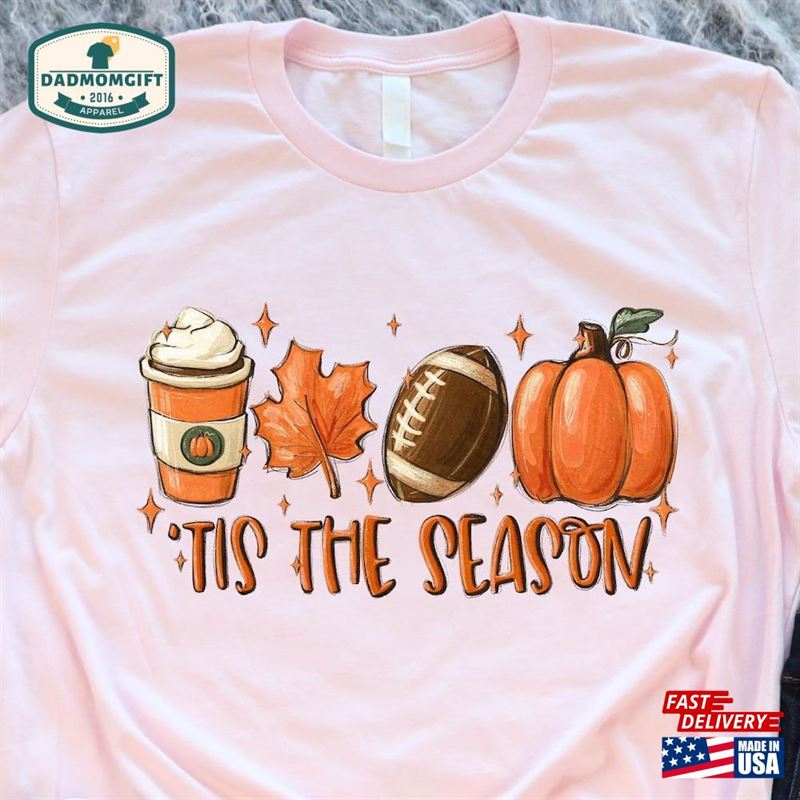 Tis The Season Shirt Cute Fall Pumpkin Spice Classic Hoodie