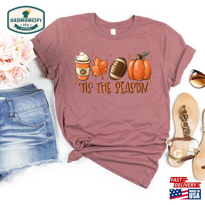 Tis The Season Shirt Cute Fall Pumpkin Spice Classic Hoodie