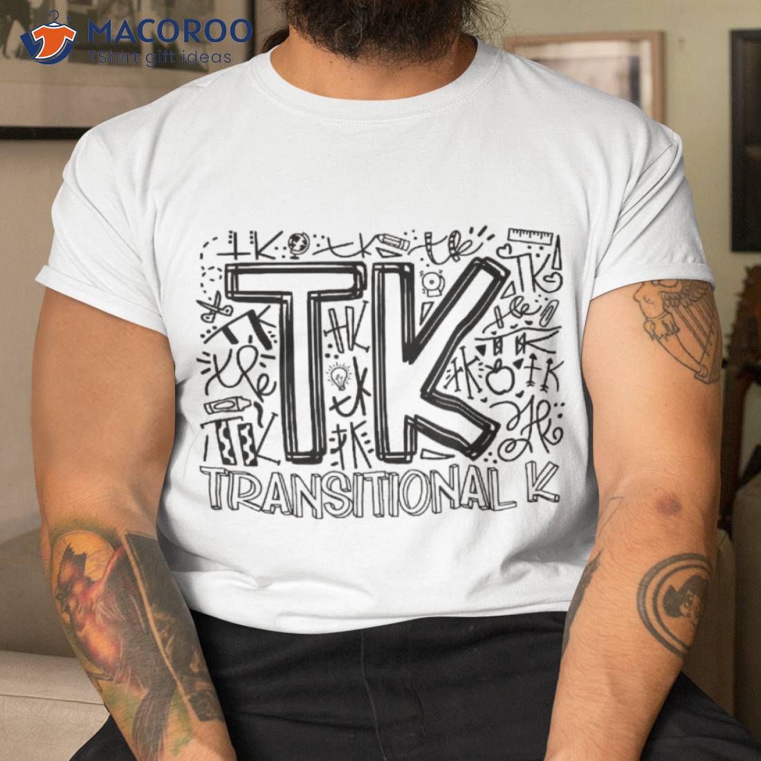 Tk Transitional-kindergarten Typography Back To School Shirt