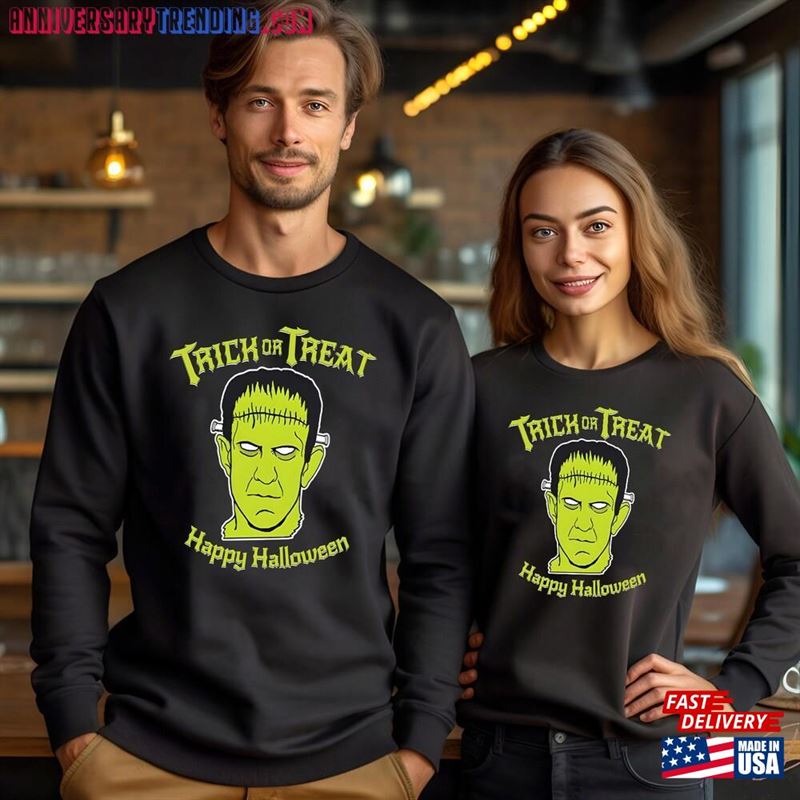 Trick Or Treat Frankenstein Monster Halloween Trending Unisex Shirt Classic