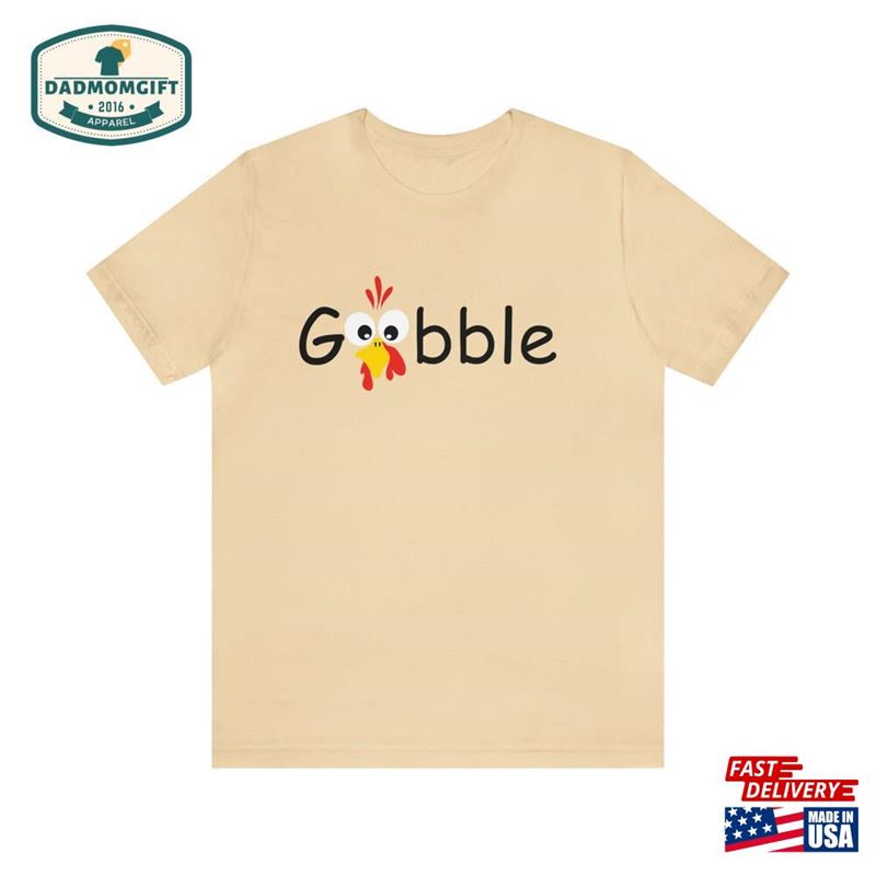 Turkey Tee Gobble Shirt Funny Cute Face Unisex T-Shirt