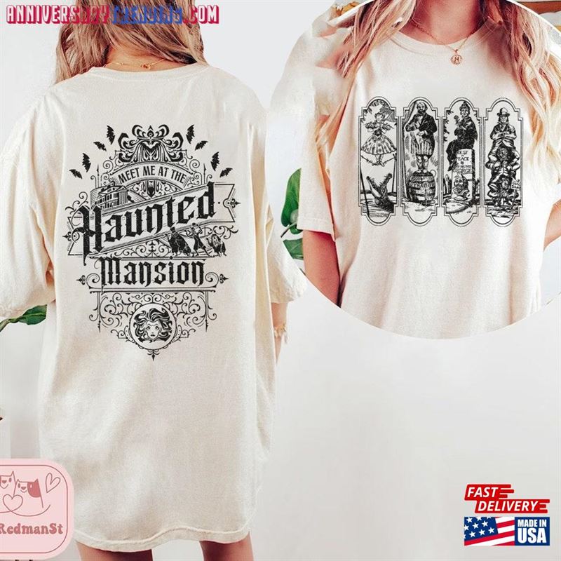 Two Sided Haunted Mansion Comfort Colors Shirt Retro The Stretching Room Classic Hoodie