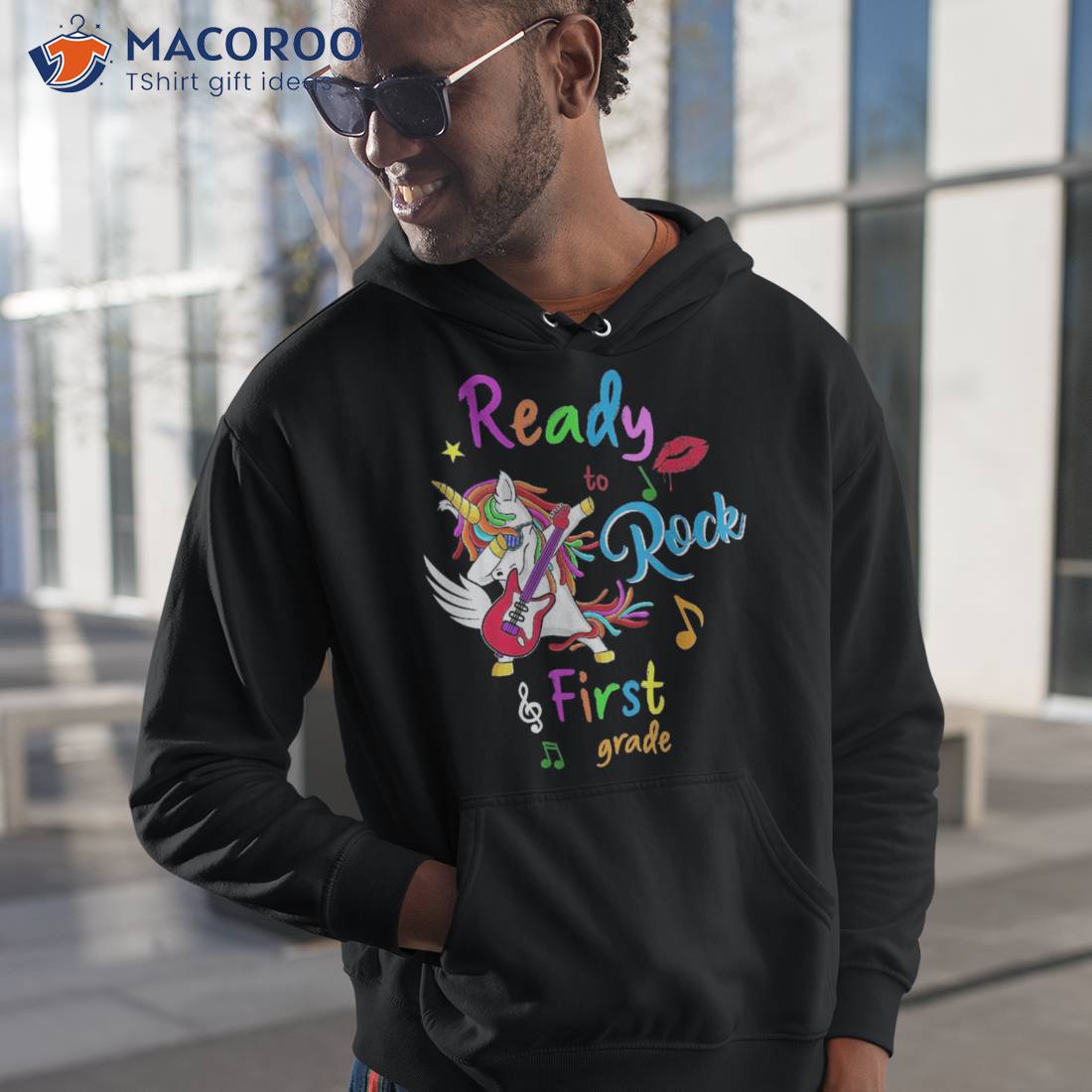 Unicorn Dabbing Ready To Rock First Grade Back School Shirt