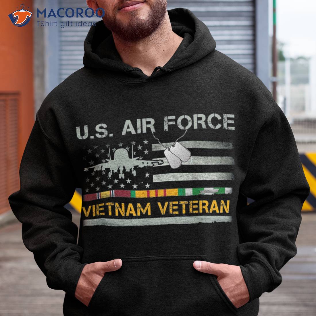 Us Air Force Vietnam Veteran, Usaf Usa Flag Gift Shirt