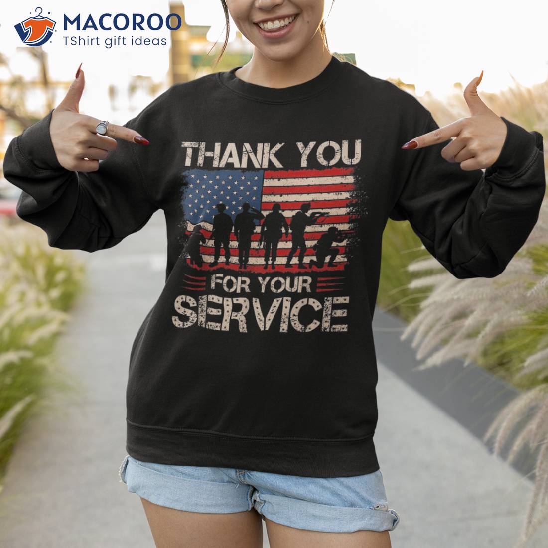 Veteran Thank You For Your Service Tag Military Veterans Day Shirt