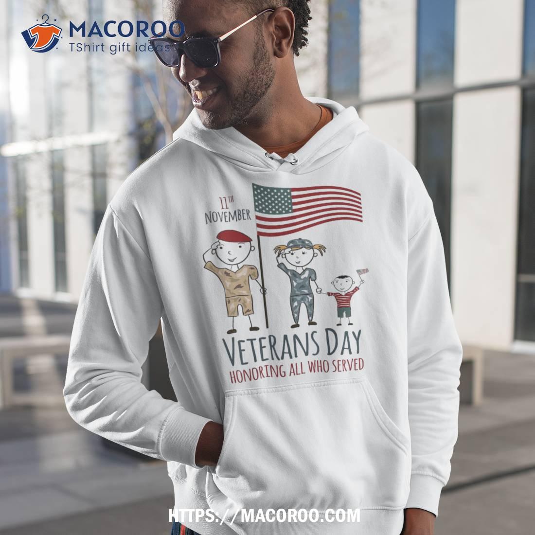 Veterans Day Shirt Usa American Flag Military Family Son Kid