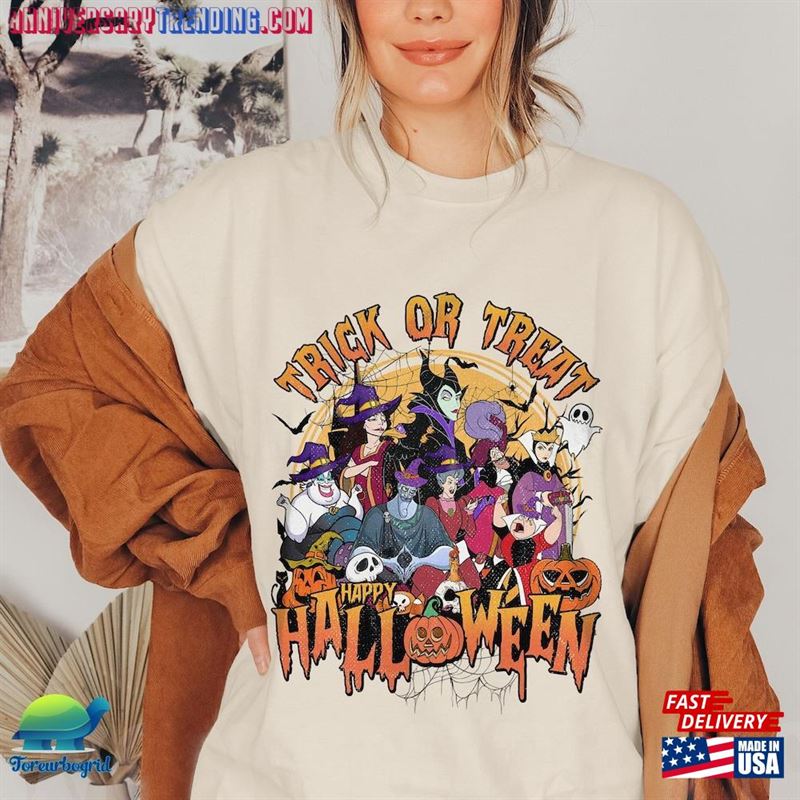 Villains Evil Trick Or Treat Halloween Shirt Happy Spooky Sweatshirt T-Shirt