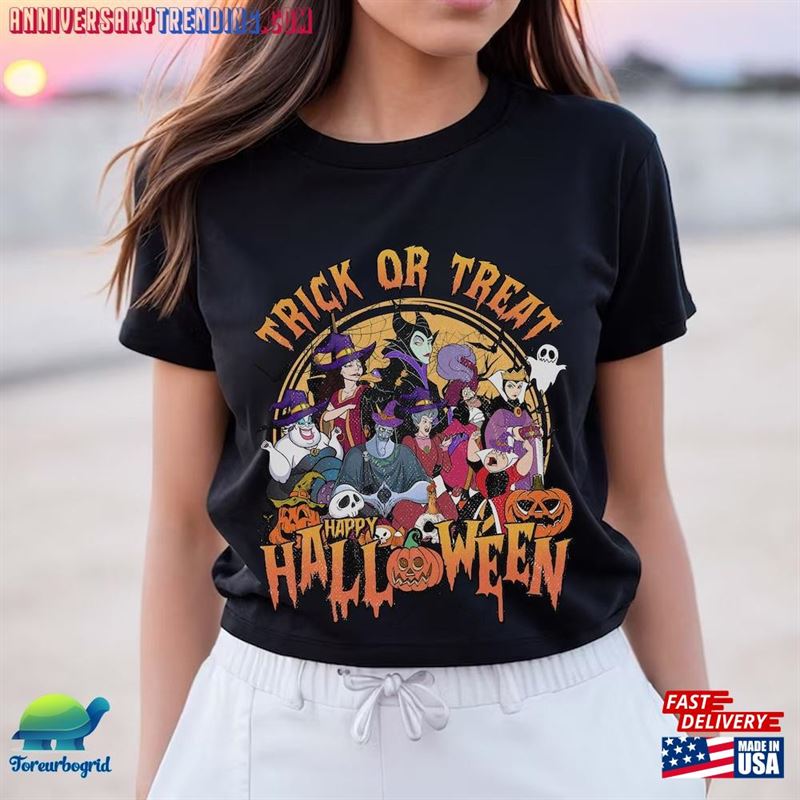 Villains Evil Trick Or Treat Halloween Shirt Happy Spooky Sweatshirt T-Shirt