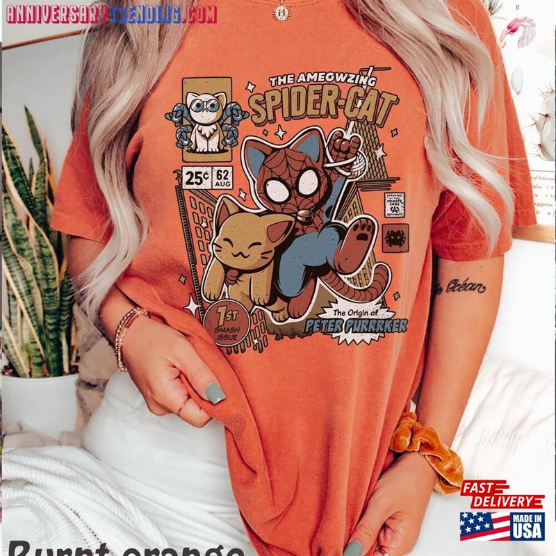 Vintage Funny Spider Cat Comfort Colors Shirt The Ameowzing Classic Sweatshirt