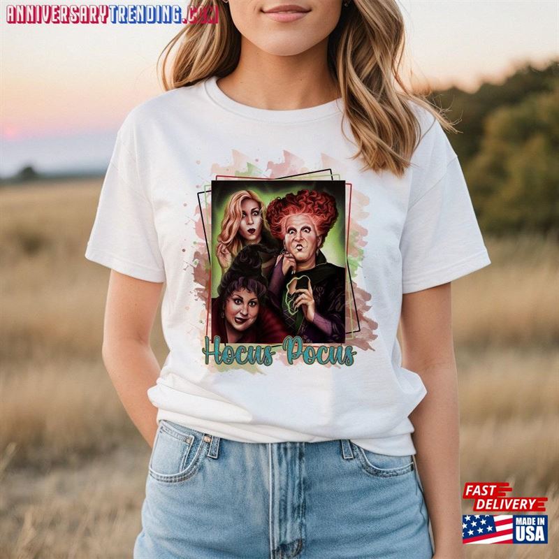 Vintage Hocus Pocus Unisex Comfort Color Shirt Pocu T-Shirt Hocuss Halloween Sweatshirt Classic