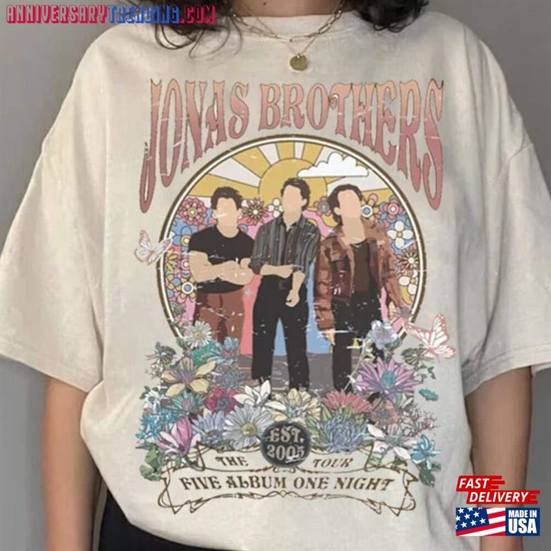 Vintage Jonas Brothers Shirt I Love Hot Dads Daddy Unisex Classic