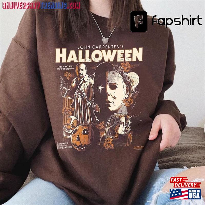 Vintage Michael Myers Halloween Crewneck Sweatshirt T-Shirt Horror Movies Tee