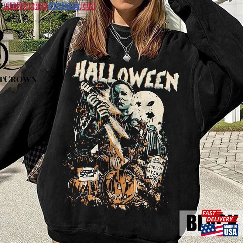 Vintage Michael Myers Halloween Sweatshirt Shirt Horror Movies Classic Unisex