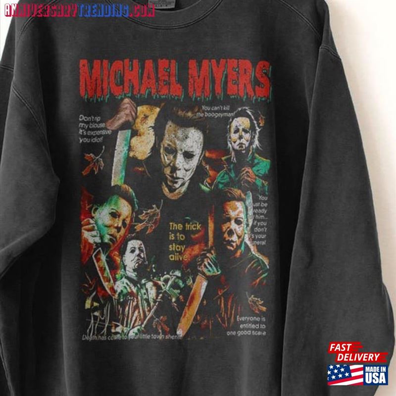 Vintage Michael Myers Horror 90S Halloween T-Shirt Movie Shirt Hoodie