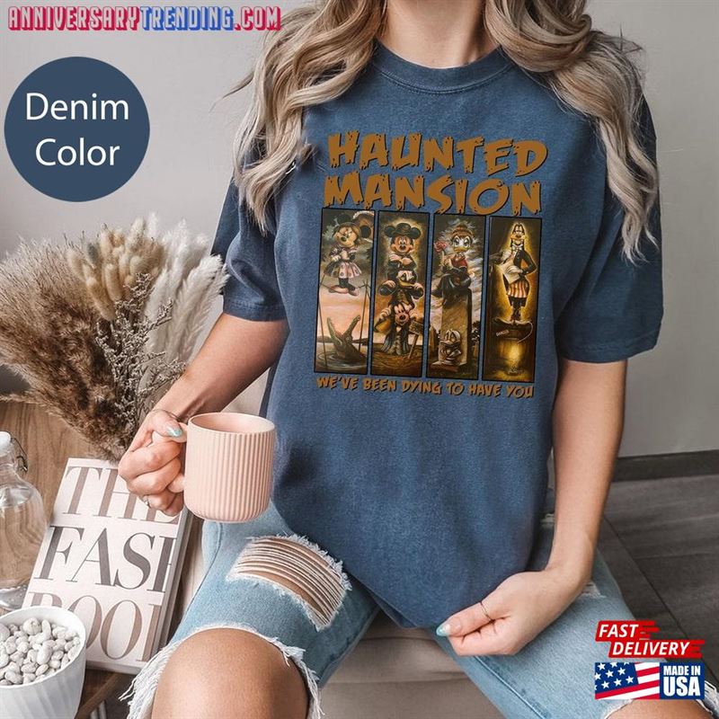 Vintage The Haunted Mansion Retro Comfort Colors Shirt Halloween T-Shirt Classic