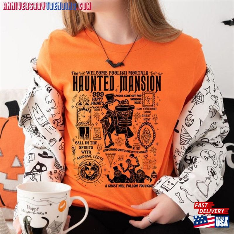 Vintage The Haunted Mansion Shirt Halloween Tee Unisex Hoodie