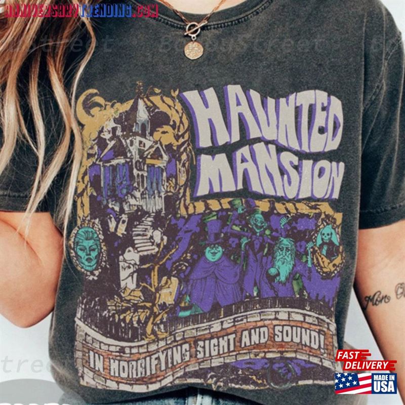 Vintage The Haunted Mansion T-Shirt Retro Shirt Foolish Mortals Unisex Hoodie