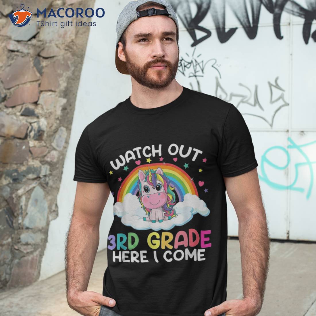 Watch Out 3rd Grade Here I Come Funny Back To School Unicorn Shirt