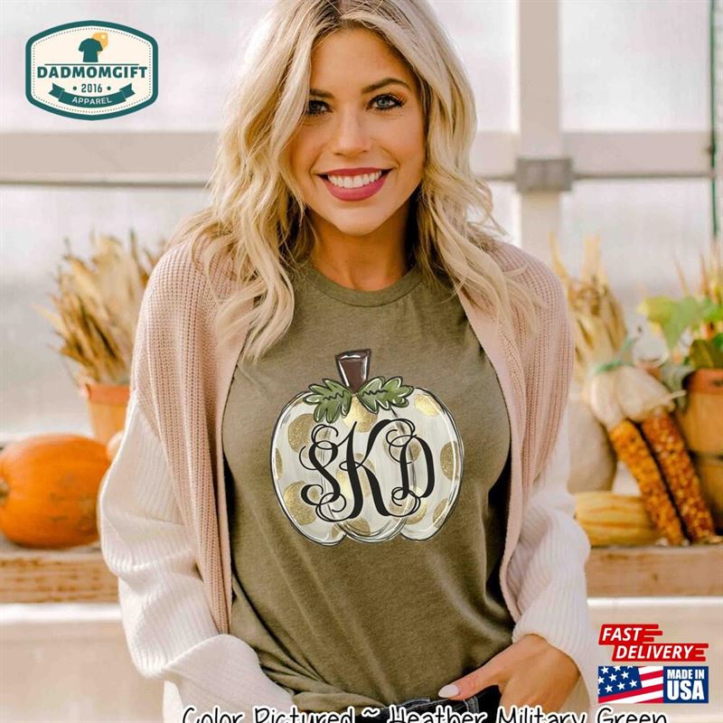 White Gold Pumpkin Shirt Custom For Her Cute Fall Shirts Hoodie Sweatshirt