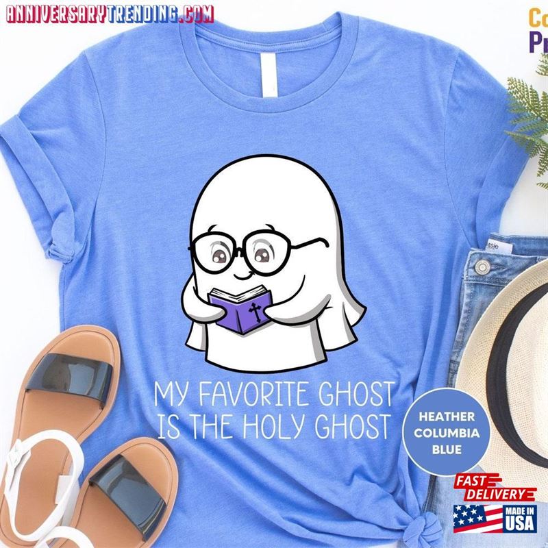 Women’s Fall Christian T-Shirt Halloween Funny Holy Ghost Shirt Unisex Classic